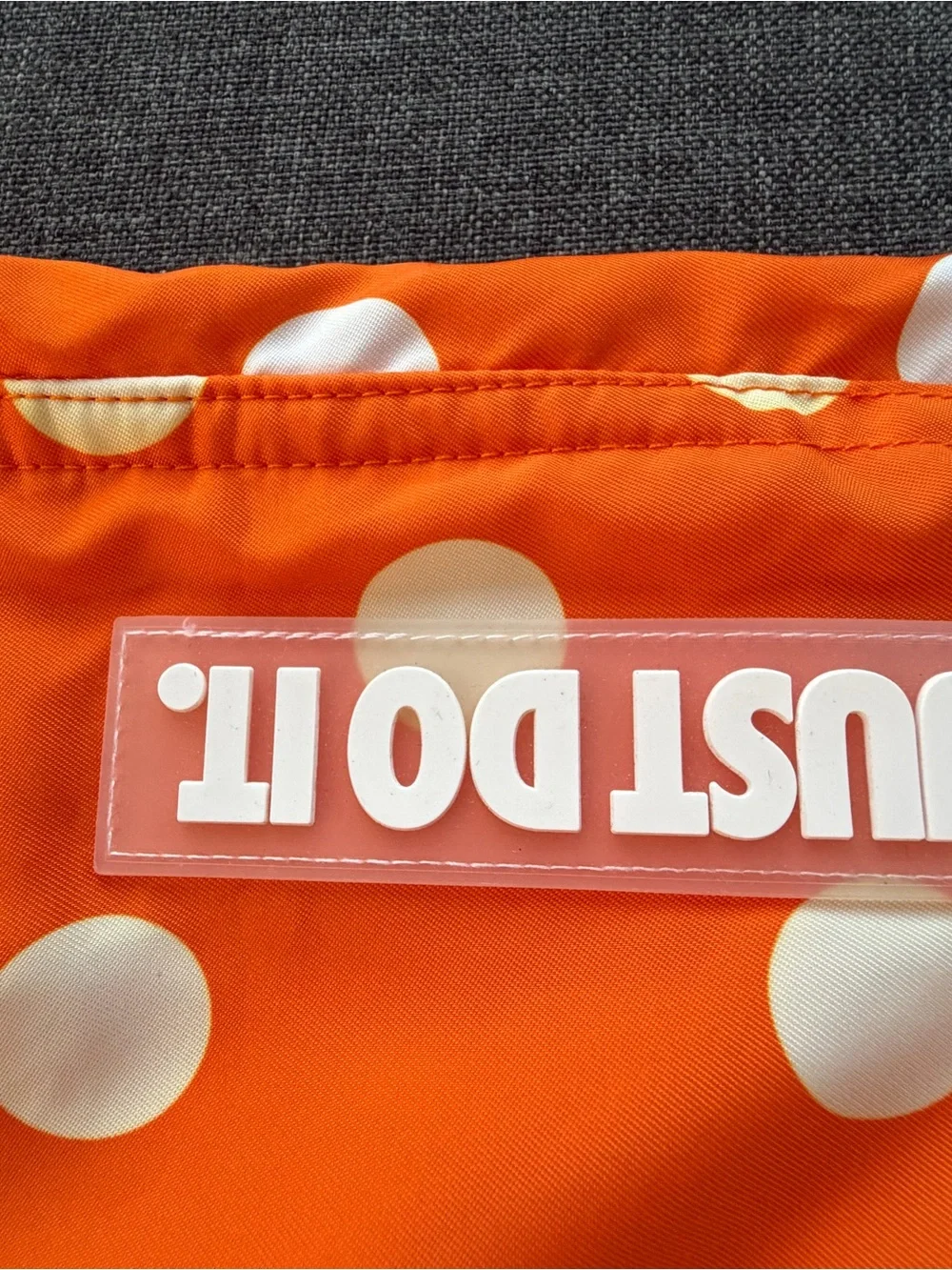 Nike Orange with White Polka Dot Mens Shorts